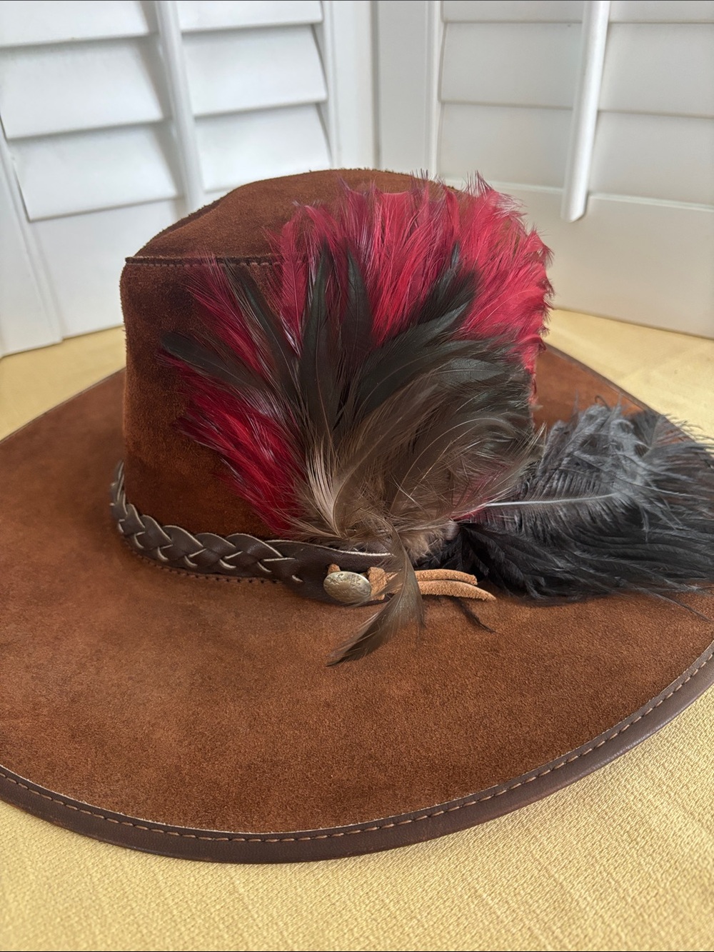 Vintage San Zeno Small Plainsman Cowboy Western Handmade Leather Hat California